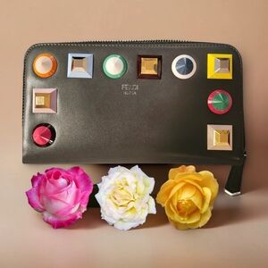 Fendi Wallet with Colorful Studs